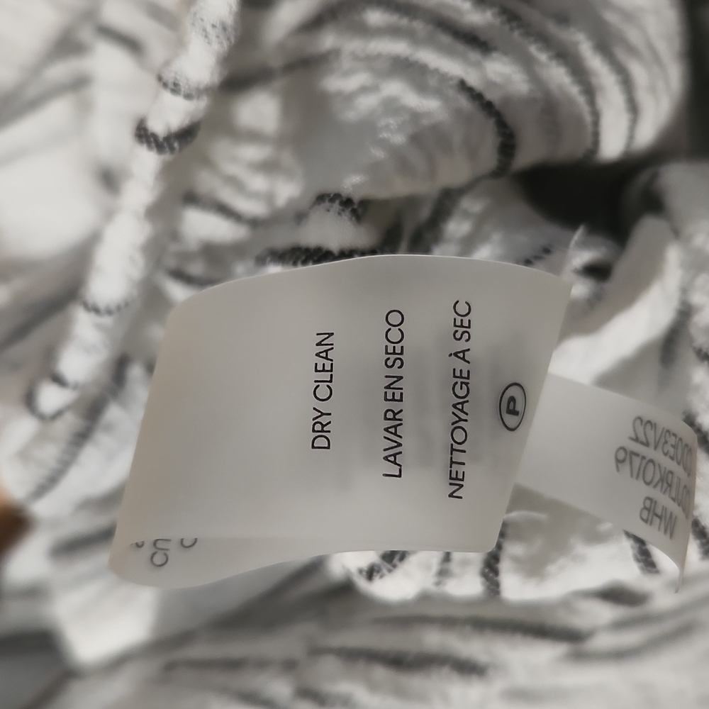 Calvin Klein Black and White Stripe Sleeveless Midi Dress Size 6 Stripes Striped - Picture 5 of 5